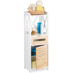 Relaxdays Bathroom Cabinet Tall Storage Unit Multi-Functional Cupboard Slim White Shelf Relaxdays Bathroom Cabinet Tall Storage Unit Multi-Functional Cupboard Slim White Shelf