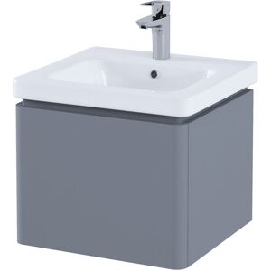 Rak Ceramics Rak Resort Wall Hung 1-Drawer Vanity Unit With Basin 500mm Wide - Matt Grey Rak Ceramics Rak Resort Wall Hung 1-Drawer Vanity Unit With Basin 500mm Wide - Matt Grey
