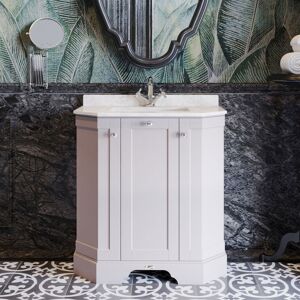 Hudson Reed Old London Freestanding Vanity Unit & 1th White Marble Top Basin 750mm - Sand Hudson Reed Old London Freestanding Vanity Unit & 1th White Marble Top Basin 750mm - Sand