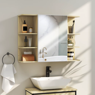 Does Not Apply Bathroom Wall Cabinet With Mirror And Open Storage Shelves Natural Does Not Apply Bathroom Wall Cabinet With Mirror And Open Storage Shelves Natural