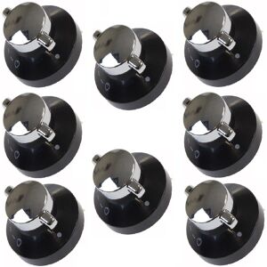 8 X Stoves Oven Gas Control Knobs Hob Cooker Flame Switch Chrome Black Silver 8 X Stoves Oven Gas Control Knobs Hob Cooker Flame Switch Chrome Black Silver