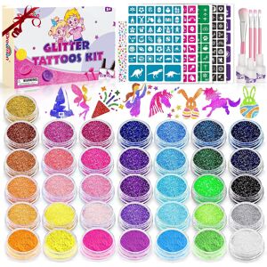 Glitter Tattoos For Kids, Kids Temporary Tattoo For Girls Boys, 36 Colours Glitt Glitter Tattoos For Kids, Kids Temporary Tattoo For Girls Boys, 36 Colours Glitt