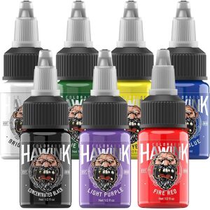 Hawink Tattoo Ink Set 0.5oz (15ml) Tattoo Supply Ink 7 Colors Kit Ti203-15-7 Hawink Tattoo Ink Set 0.5oz (15ml) Tattoo Supply Ink 7 Colors Kit Ti203-15-7