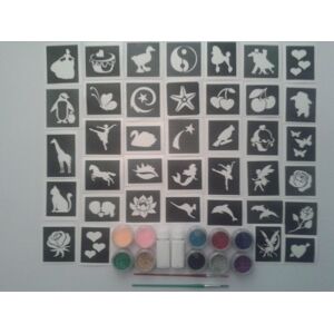 Dazzle Glitter Tattoos Girls Theme Glitter Tattoo Set Inc. 100 Stencils Glue & Glitter Dazzle Glitter Tattoos Girls Theme Glitter Tattoo Set Inc. 100 Stencils Glue & Glitter