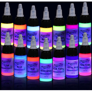 Does Not Apply 14 Color Tattoo Ink Set 1/2(15ml)/bottle Professional Tattoo Fluorescent Ink Tat Does Not Apply 14 Color Tattoo Ink Set 1/2(15ml)/bottle Professional Tattoo Fluorescent Ink Tat