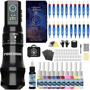 Tattoo Pen Kit-Poseidon, Wireless Rotary Tattoo Gun Kit, Led Color Screen Tatto Tattoo Pen Kit-Poseidon, Wireless Rotary Tattoo Gun Kit, Led Color Screen Tatto