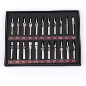 3x(22pcs Tattoo Tips Full Set 304 Stainless Steel Set Body Art Tattoo3328 3x(22pcs Tattoo Tips Full Set 304 Stainless Steel Set Body Art Tattoo3328
