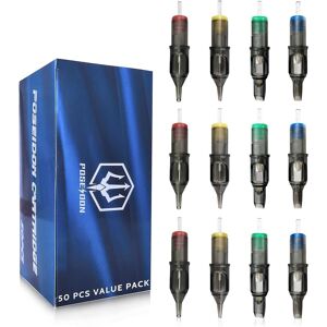Branded 50pcs Poseidon Tattoo Cartridge Needles Assorted Mixed Size Round Liner Shader Branded 50pcs Poseidon Tattoo Cartridge Needles Assorted Mixed Size Round Liner Shader