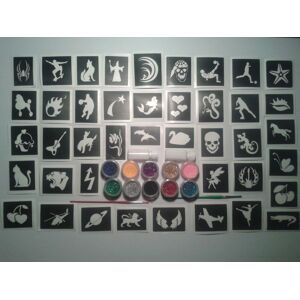 Dazzle Glitter Tattoos - Big Glitter Tattoo Set - 200 Stencils - Temporary Body Art Dazzle Glitter Tattoos - Big Glitter Tattoo Set - 200 Stencils - Temporary Body Art
