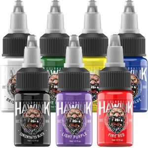 Hawink Tattoo Ink Set 0.5oz (15ml) Tattoo Supply Ink 7 Colors Pigment Kit Ti203 Hawink Tattoo Ink Set 0.5oz (15ml) Tattoo Supply Ink 7 Colors Pigment Kit Ti203