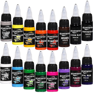 Does Not Apply Tattoo Ink Set 1/2 Oz (16 Colors 15ml) Vegan-Friendly Pigment Tattoo Ink Pigment Does Not Apply Tattoo Ink Set 1/2 Oz (16 Colors 15ml) Vegan-Friendly Pigment Tattoo Ink Pigment