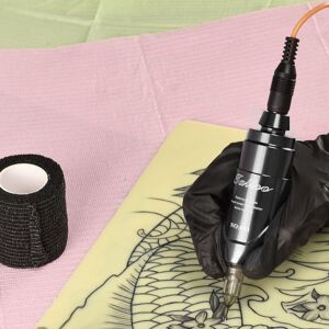 Grey Tattoo Short Pen Set Black Tattoo Power Supply Set Low Noise Professional C Grey Tattoo Short Pen Set Black Tattoo Power Supply Set Low Noise Professional C