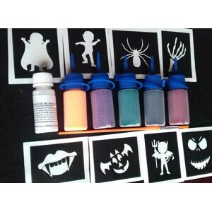 Dazzle Glitter Tattoos Giant Halloween Themed Glitter Tattoo Set Incl. Stencils + Glitter + Glue Dazzle Glitter Tattoos Giant Halloween Themed Glitter Tattoo Set Incl. Stencils + Glitter + Glue