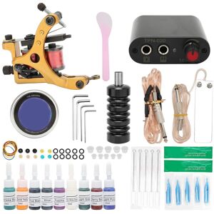 Complete Starter Tattoo Kit Professional Coil Tattoo Machine Power Supply Kit Complete Starter Tattoo Kit Professional Coil Tattoo Machine Power Supply Kit