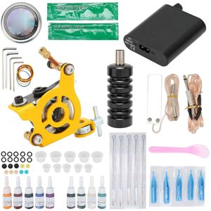 Yellow Tattoo Coil Machine Kit Black Mini Tattoo Power Supply Complete Tattoo Be Yellow Tattoo Coil Machine Kit Black Mini Tattoo Power Supply Complete Tattoo Be