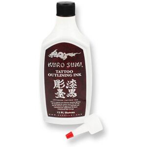Kuro Sumi Tattoo Ink - Lining Black 12oz - Original Bottle For Outlining - Liner Kuro Sumi Tattoo Ink - Lining Black 12oz - Original Bottle For Outlining - Liner