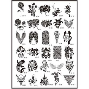 Temporary Tattoo Stencil Reusable Tattoo Airbrush Templates Tattoo Accessory 29 Temporary Tattoo Stencil Reusable Tattoo Airbrush Templates Tattoo Accessory 29