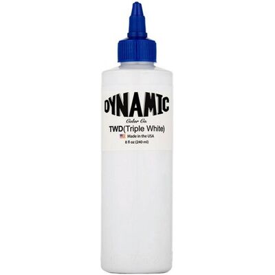 Dynamic Color Co Dynamic Triple White Tattoo Ink 8oz 240ml Original Authentic Professional Twd8oz Dynamic Color Co Dynamic Triple White Tattoo Ink 8oz 240ml Original Authentic Professional Twd8oz