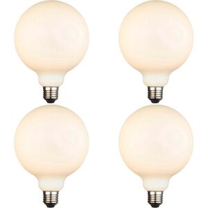 Loops 4 Pack Opal Glass 12w E27 G125 Led Light Bulb Dimmable Warm White 1400lm 3000k Loops 4 Pack Opal Glass 12w E27 G125 Led Light Bulb Dimmable Warm White 1400lm 3000k