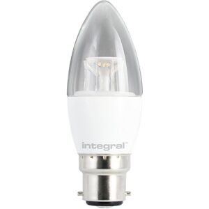 10 - Integral Led Candle Light Bulb Clear B22 6.5w 2700k 470lm Dimmable 82-92-57 10 - Integral Led Candle Light Bulb Clear B22 6.5w 2700k 470lm Dimmable 82-92-57