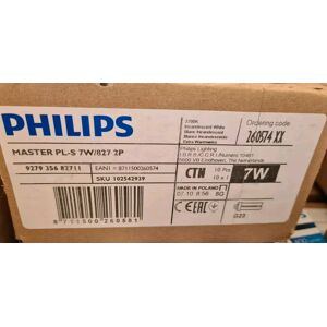 Philips Master Pl-S 7w 2p Plug In Fluorescent White 827- Full Box Of 10 Pcs Philips Master Pl-S 7w 2p Plug In Fluorescent White 827- Full Box Of 10 Pcs