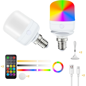 Does Not Apply 2-Pack E14 Rechargeable Led Bulbs, Usb-C, 12-Color Rgb, Dimmable, Portable, Magn Does Not Apply 2-Pack E14 Rechargeable Led Bulbs, Usb-C, 12-Color Rgb, Dimmable, Portable, Magn
