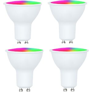 Sodial 4x(Tuya Bulb 4 Pack Gu10 Rgb Cw+ Led Light Bulbs 5w Dimmable Lamps App2468 Sodial 4x(Tuya Bulb 4 Pack Gu10 Rgb Cw+ Led Light Bulbs 5w Dimmable Lamps App2468
