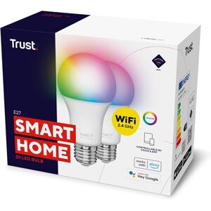 Trust Wifi E27 Smart Bulb, Colour Changing Light Bulb, Works With Alexa And Goo Trust Wifi E27 Smart Bulb, Colour Changing Light Bulb, Works With Alexa And Goo
