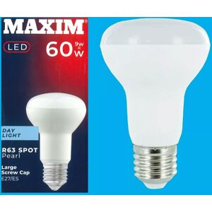 Maxim 12x 9w =60w Led R63 Reflector Spot Light Bulbs 6500k Daylight White Es E27 Screw Maxim 12x 9w =60w Led R63 Reflector Spot Light Bulbs 6500k Daylight White Es E27 Screw