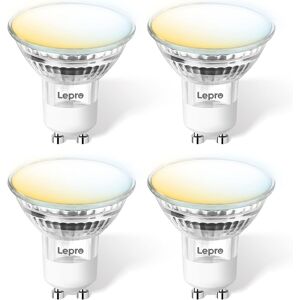 Lepro Gu10 Smart Bulb, Dimmable Smart Light Bulb Gu10, 4.5w 385lm, Cct Warm To Lepro Gu10 Smart Bulb, Dimmable Smart Light Bulb Gu10, 4.5w 385lm, Cct Warm To
