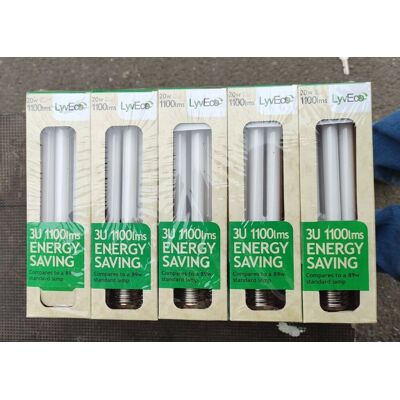 Lyveco 20w 3u Warm White Cfl Lightbulb, Energy Saving Bulb E27 .. Qty 10 Lyveco 20w 3u Warm White Cfl Lightbulb, Energy Saving Bulb E27 .. Qty 10