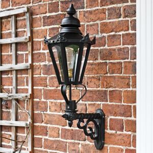 Black Country Metal Works 88 X 33cm Victorian Hexagonal Wall Lantern On Royale Bracket Black Country Metal Works 88 X 33cm Victorian Hexagonal Wall Lantern On Royale Bracket