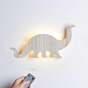 Does Not Apply Wooden Dinosaur Diplodocus Battery Wall Night Light With Remote & Timer Does Not Apply Wooden Dinosaur Diplodocus Battery Wall Night Light With Remote & Timer