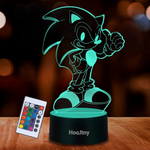 Does Not Apply Sonic Night Light, Sonic 3d Led Table Lamp, Remote Control 16 Colors, Christmas Does Not Apply Sonic Night Light, Sonic 3d Led Table Lamp, Remote Control 16 Colors, Christmas