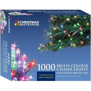 Christmas Workshop 1000 led Multi‑colour Chaser Lights 69.9 m Indoor/outdoor 8‑mode Festive String Christmas Workshop 1000 led Multi‑colour Chaser Lights 69.9 m Indoor/outdoor 8‑mode Festive String