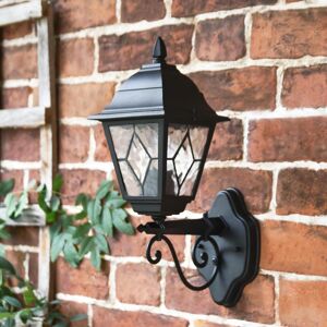 Black Country Metal Works Black Traditional Victorian Outdoor Wall Lantern With Ornate Bracket Black Country Metal Works Black Traditional Victorian Outdoor Wall Lantern With Ornate Bracket
