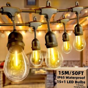 Azurestar Outdoor String Lights 15m/50ft Ip65 Festoon Lights Outdoor Mains Wate Azurestar Outdoor String Lights 15m/50ft Ip65 Festoon Lights Outdoor Mains Wate