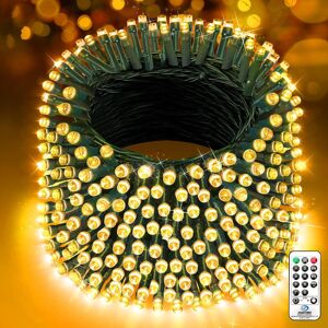 Xurisen Outdoor Fairy Lights, 50m 500 Led Christmas Tree Lights Plug In 8 Modes Xurisen Outdoor Fairy Lights, 50m 500 Led Christmas Tree Lights Plug In 8 Modes