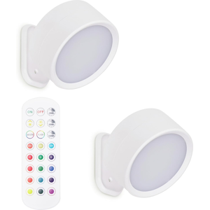 Does Not Apply Pack Of 2 Easy Fit Wall Light Rechargeable Led Spotlight, Rgb Colour Changing, Does Not Apply Pack Of 2 Easy Fit Wall Light Rechargeable Led Spotlight, Rgb Colour Changing,