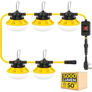 Hyanglux 50ft Led Switch String Lights: 50w 5500lm Etl Listed Bright Industrial Outdoor Hyanglux 50ft Led Switch String Lights: 50w 5500lm Etl Listed Bright Industrial Outdoor