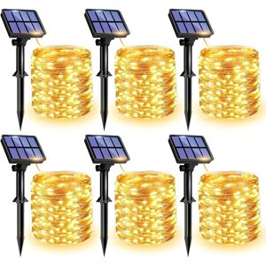 Litogo 6 Pack Solar String Lights Outdoor,12m/40ft 120led Solar Fairy Lights Ou Litogo 6 Pack Solar String Lights Outdoor,12m/40ft 120led Solar Fairy Lights Ou