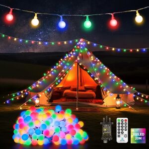 Jxledayy 20 M 200 Led Fairy Lights Plug In Outdoor Globe String Lights Waterproof With R Jxledayy 20 M 200 Led Fairy Lights Plug In Outdoor Globe String Lights Waterproof With R