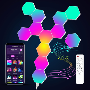 Does Not Apply Hexagon Lights Gaming With Remote & App Control, 12 Pack Rgb Led Hex Light Panel Does Not Apply Hexagon Lights Gaming With Remote & App Control, 12 Pack Rgb Led Hex Light Panel