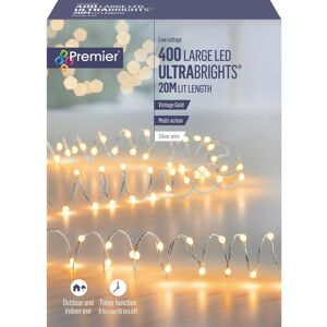 Premier Decorations Christmas Fairy Lights Indoor/outdoor 400 Large Vintage Gold Leds Silver Wire Premier Decorations Christmas Fairy Lights Indoor/outdoor 400 Large Vintage Gold Leds Silver Wire
