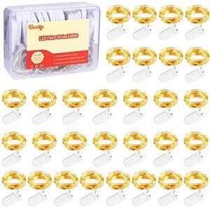 Vacoulery 1m 10 Led Fairy Lights, Battery Operated String Lights Warm White Copper Wire Vacoulery 1m 10 Led Fairy Lights, Battery Operated String Lights Warm White Copper Wire