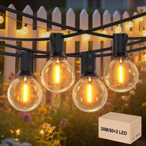 Globelit Outdoor String Lights 100ft/30m, G40 Garden Festoon Lights Mains Powered With 5 Globelit Outdoor String Lights 100ft/30m, G40 Garden Festoon Lights Mains Powered With 5