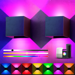 Does Not Apply Rgb Led Wall Light, 9w Dimmable Indoor/outdoor Wall Light With Remote Control, M Does Not Apply Rgb Led Wall Light, 9w Dimmable Indoor/outdoor Wall Light With Remote Control, M