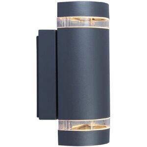 Britalia Anthracite Outdoor Modern Half Cylinder Up & Down Wall Light Ip44 Britalia Anthracite Outdoor Modern Half Cylinder Up & Down Wall Light Ip44