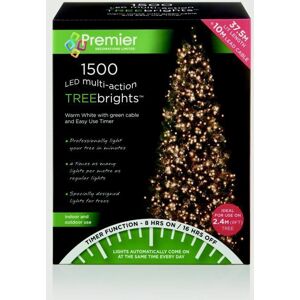 Premier Christmas1500 Multi Action Treebrights Led Lights With Timer Warm White Premier Christmas1500 Multi Action Treebrights Led Lights With Timer Warm White