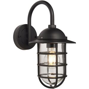 Black Textured Outdoor Wall Light - Caged IP44 Wall Light Black Textured Outdoor Wall Light - Caged IP44 Wall Light